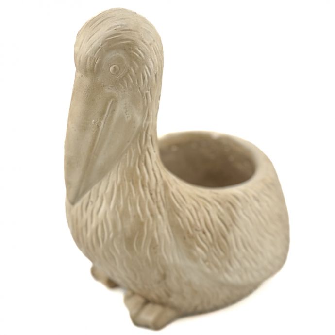 Aardewerk tray vogel beige