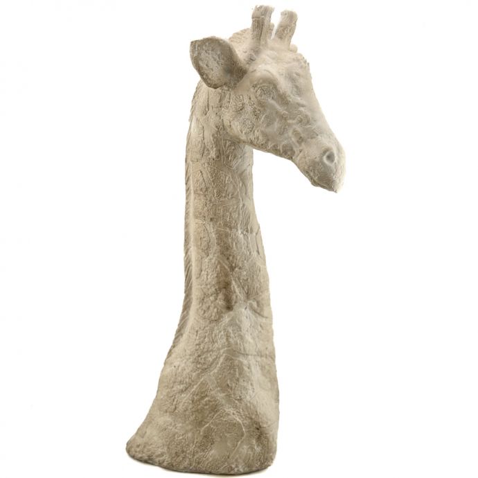 Aardewerk ornament giraffe beige