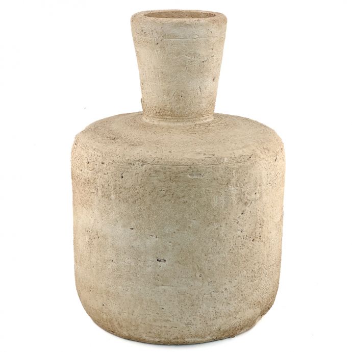 Aardewerk vaas beige