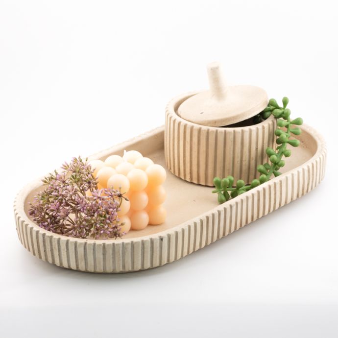 Aardewerk dienblad Zilt L