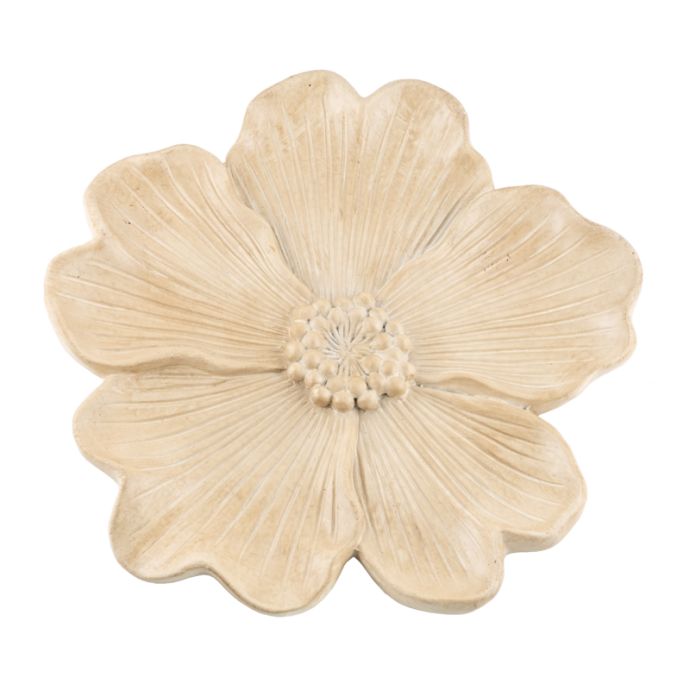 Aardewerk plateau floral S beige
