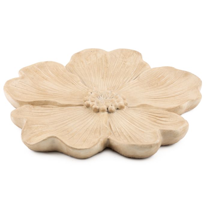 Aardewerk plateau floral S beige