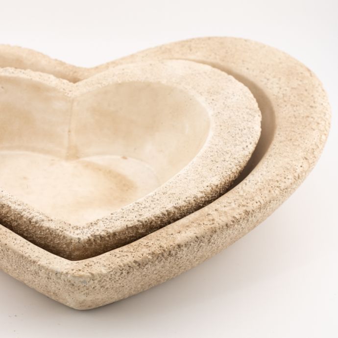 Aardewerk plateau heart S