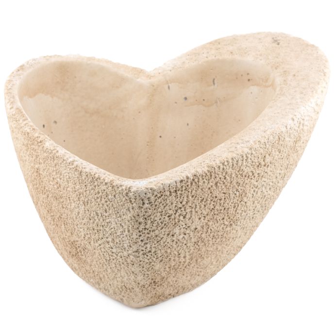 Aardewerk tray heart L