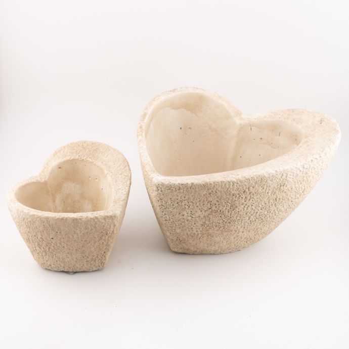 Aardewerk tray heart L