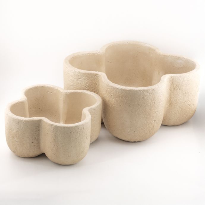 Aardewerk bloempot flower L