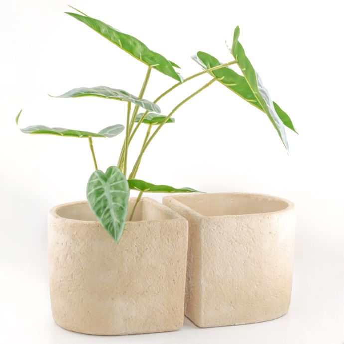 Aardewerk boekensteun set van 2 L