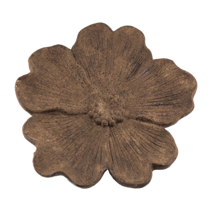 Aardewerk plateau floral S bruin