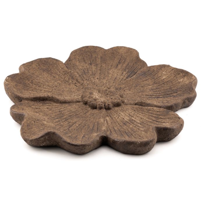 Aardewerk plateau floral S bruin