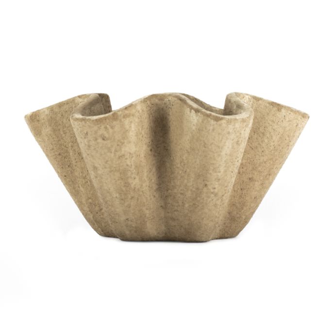 Aardewerk schaal Plica beige S