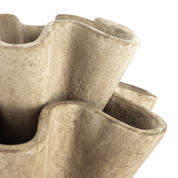 Aardewerk schaal Plica beige S