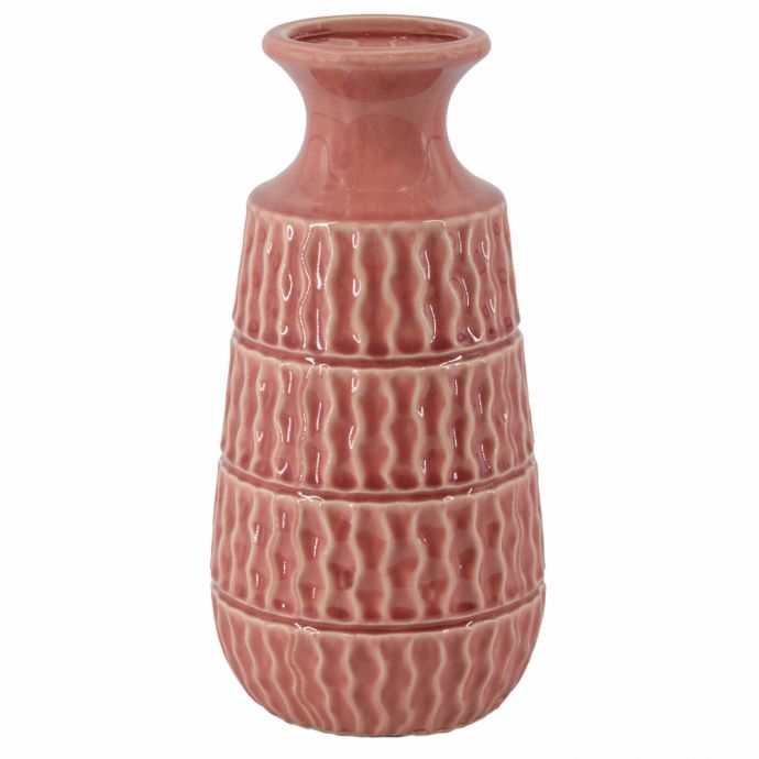 Aardewerk vaas Aztec roze 