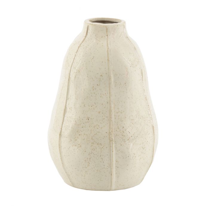 Aardewerk vaasje beige