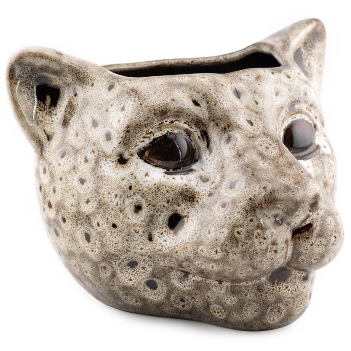 Aardewerk vaas luipaard speckled