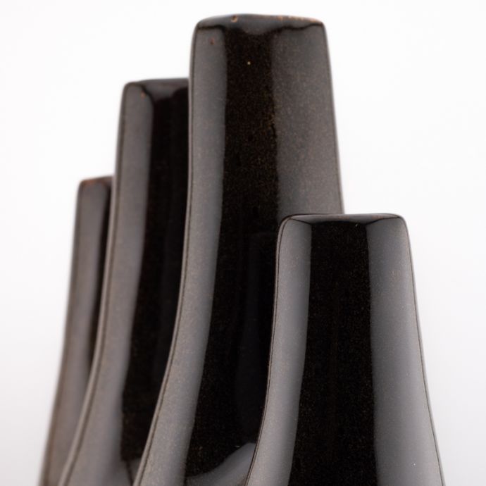 Aardewerk tulpenvaas speckled