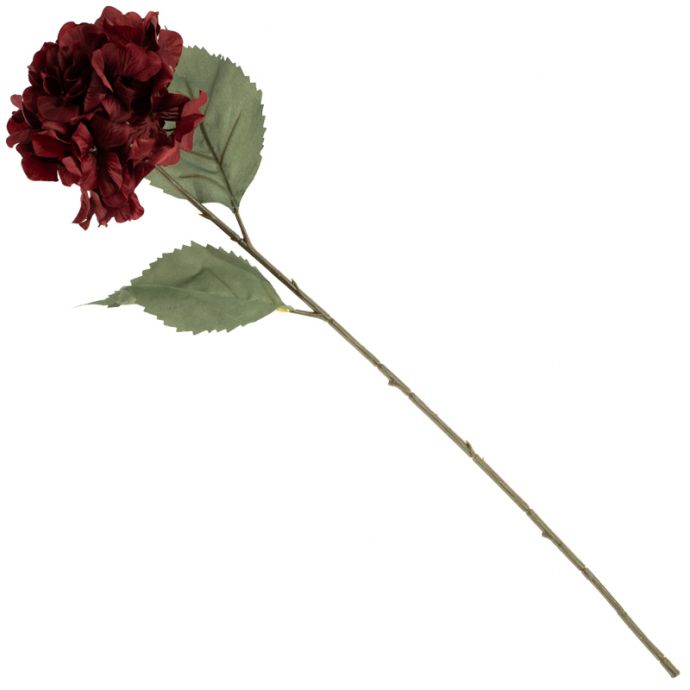 Kunstbloem hortensia 73cm rood