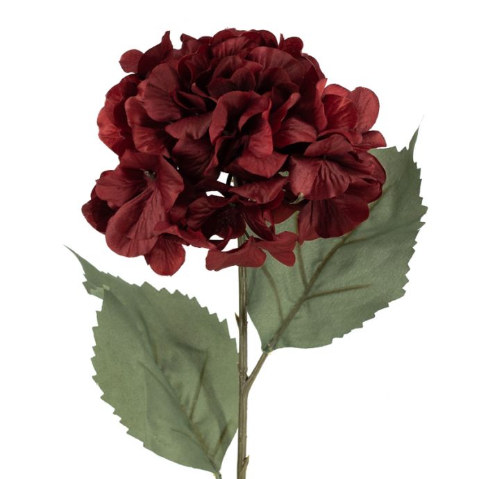 Kunstbloem hortensia 73cm rood