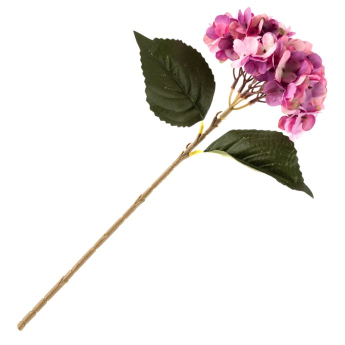 Kunstbloem hortensia 47cm fuchsia