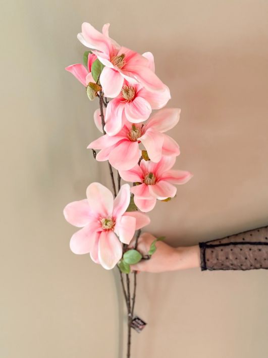 Kunsttak magnolia XL roze