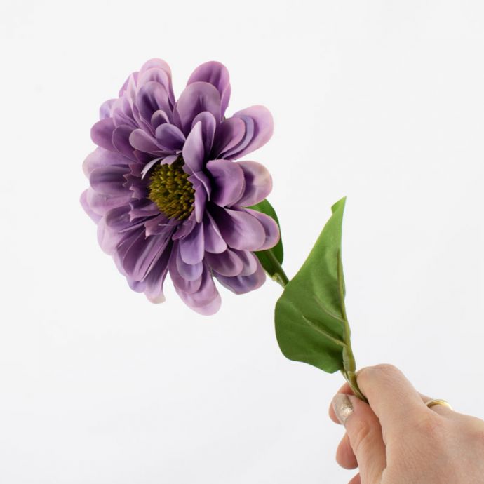 Kunstbloem Zinnia paars