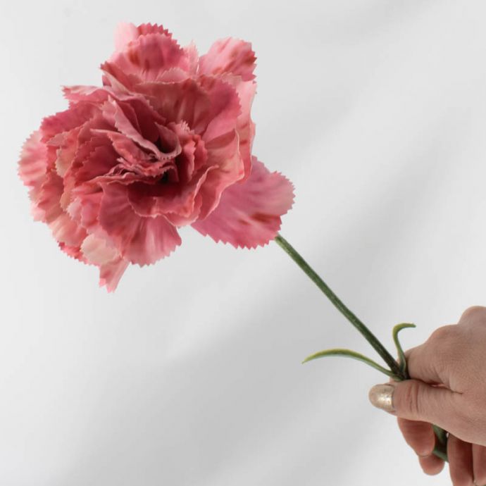 Kunstbloem anjer 66cm roze