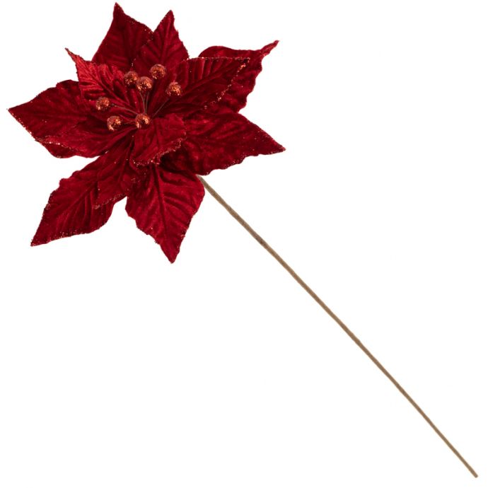 Kunsttak kerstster rood