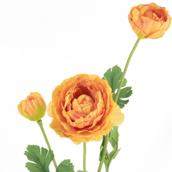 Kunstbloem ranonkel oranje