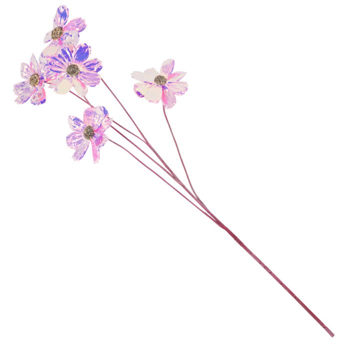 Kunstbloem holo roze