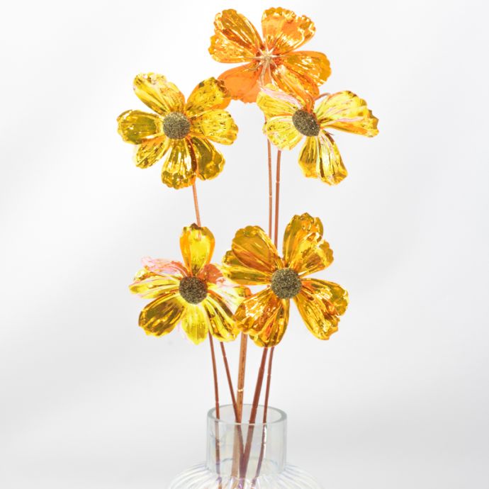 Kunstbloem holo oranje