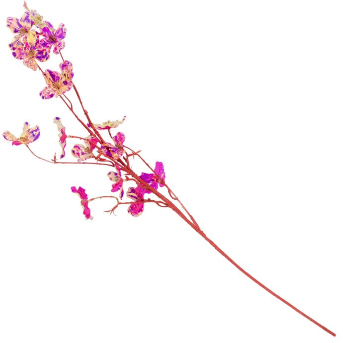 Kunstbloem holo roze/rood