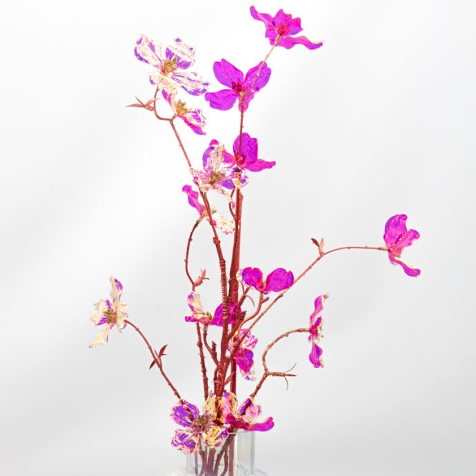 Kunstbloem holo roze/rood