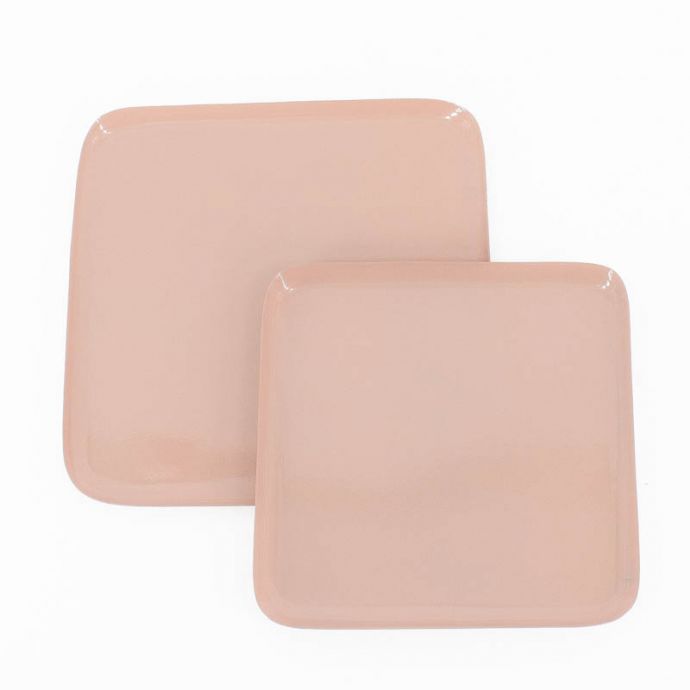 Dienblad vierkant roze 