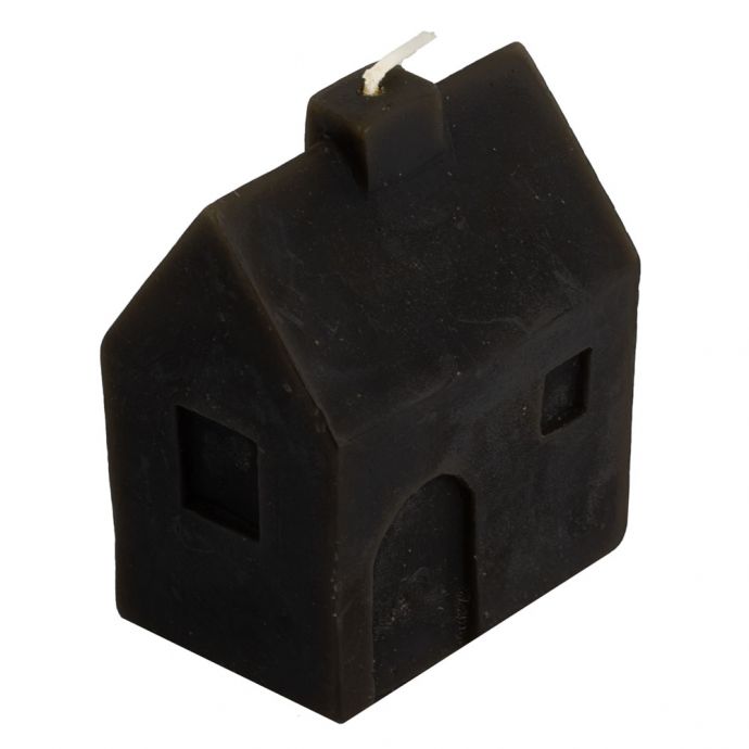 Kaars huis zwart 