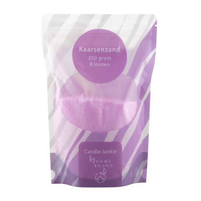 Kaarsenkorrels zak met 8 lonten magenta