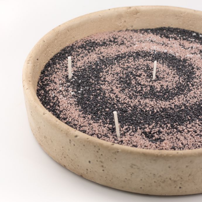 Kaarsenkorrels zak 250gr met 8 lonten zwart