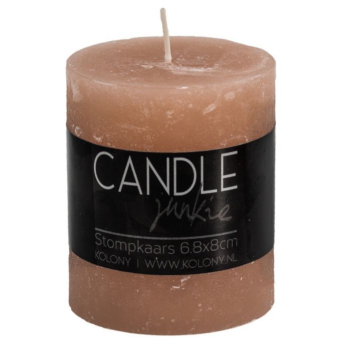 Candle Junkie Stompkaars soft roze