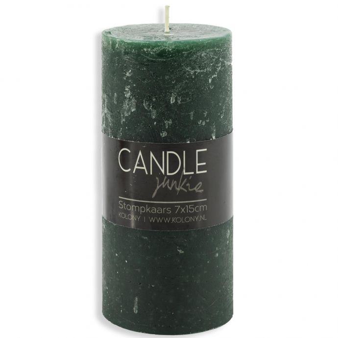 Candle Junkie stompkaars groen