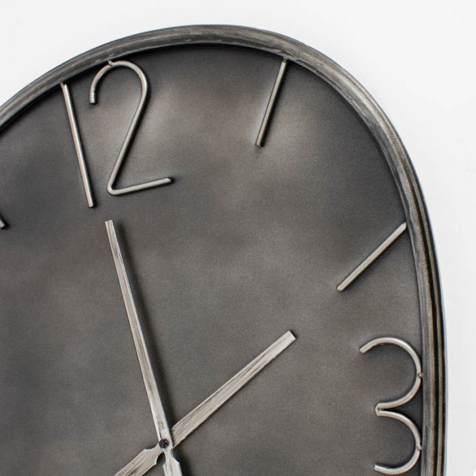 Klok organic brushed metal