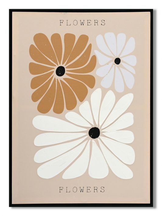 Schilderij bloemen organisch