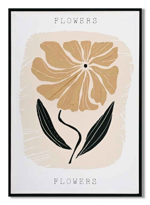 Schilderij bloemen organisch