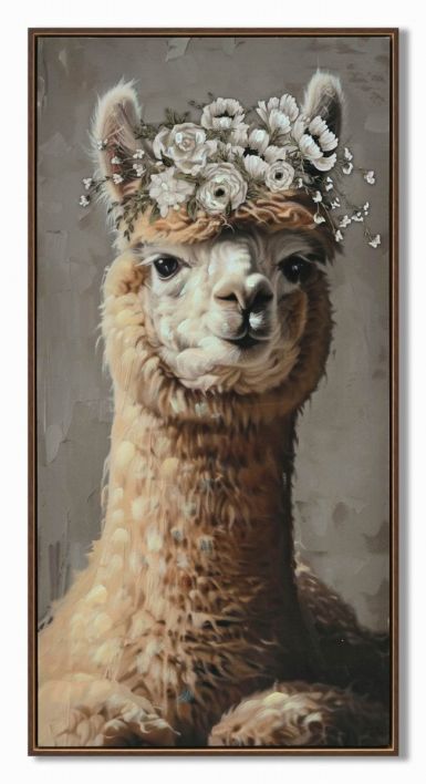 Schilderij flower lama