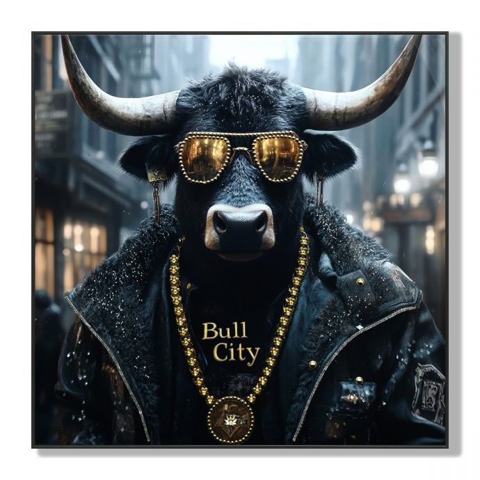 Schilderij gangster bull