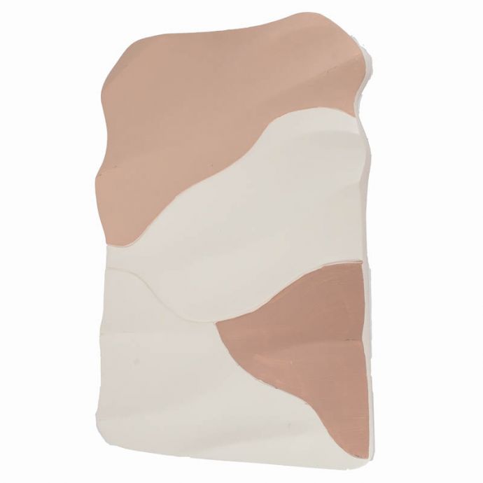 Wanddecoratie art wit met sandstone