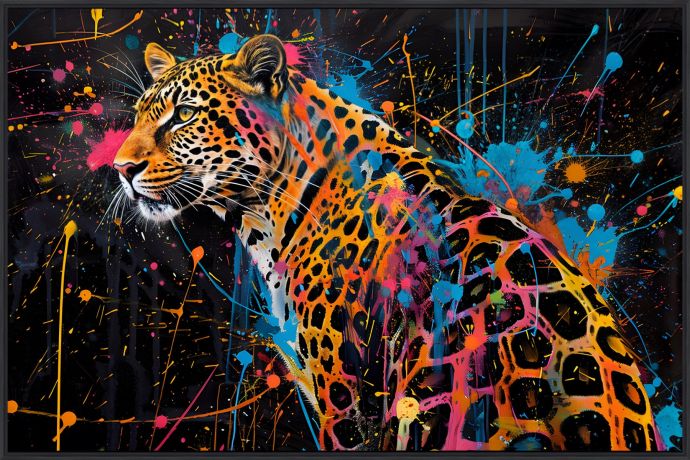 Schilderij high gloss 'Panter'