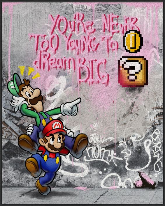 Schilderij High gloss 'Mario Bros'