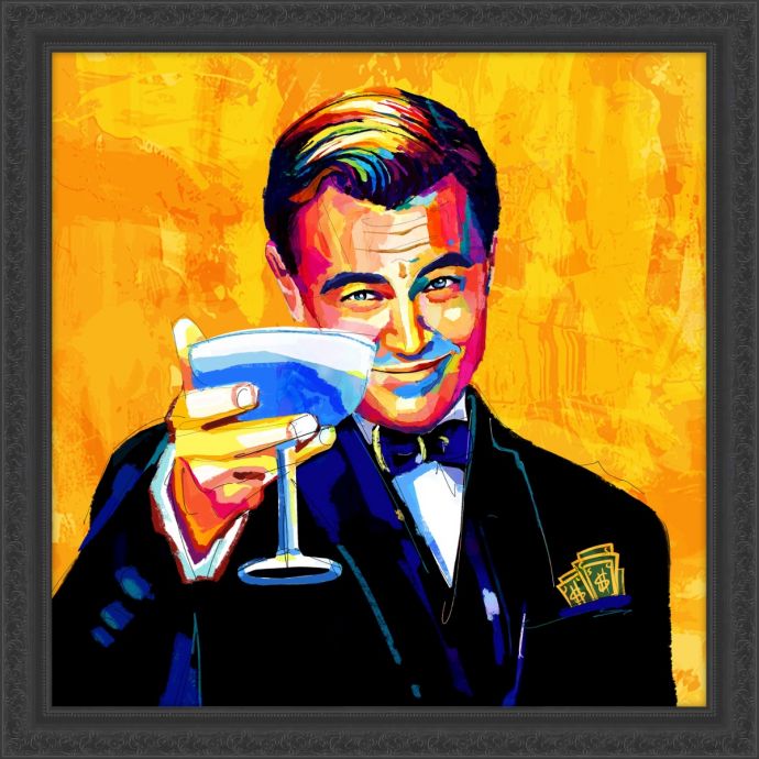 Schilderij high gloss 'Leonardo Dicaprio'