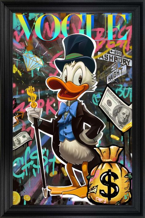 Schilderij high gloss 'Donald Duck'