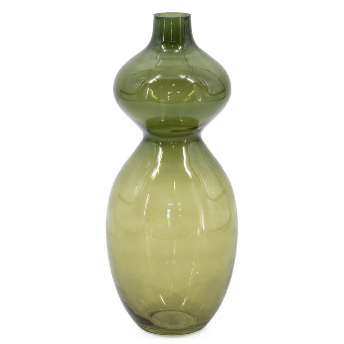 Glazen vaas olive