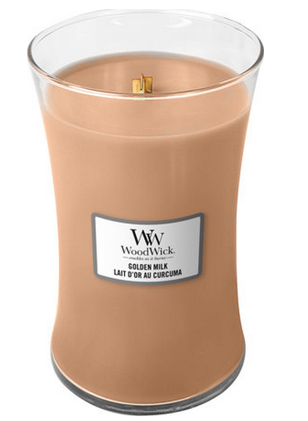 WoodWick Candle Golden Milk Large (130 branduren)