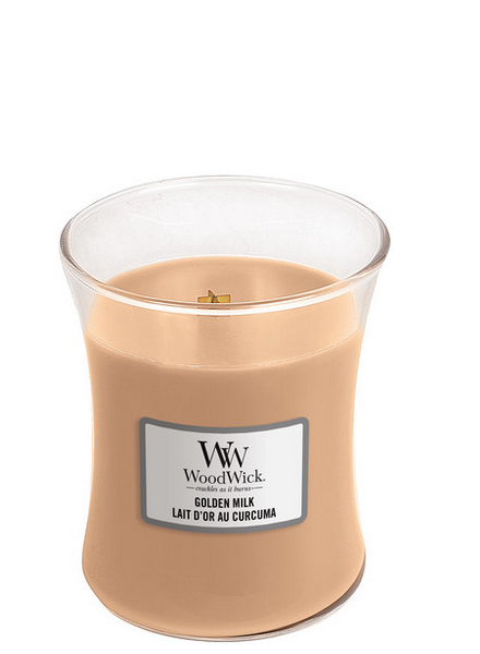 WoodWick Candle Golden Milk Medium (60 branduren)